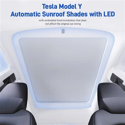 Umbrele automate de trapă Tesla Model Y cu LED
